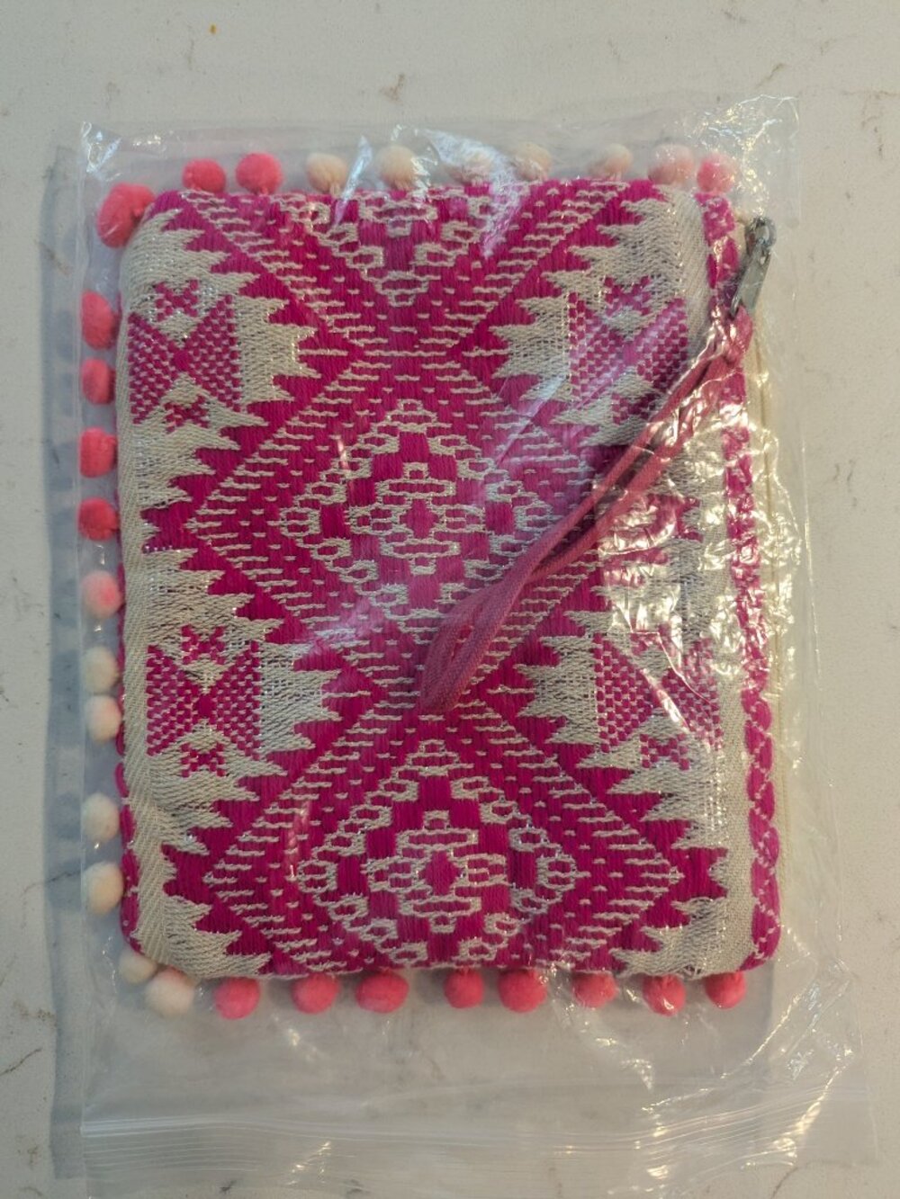 America & Beyond pink wristlet clutch purse